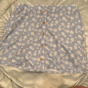Blue w/ white flowers skirt